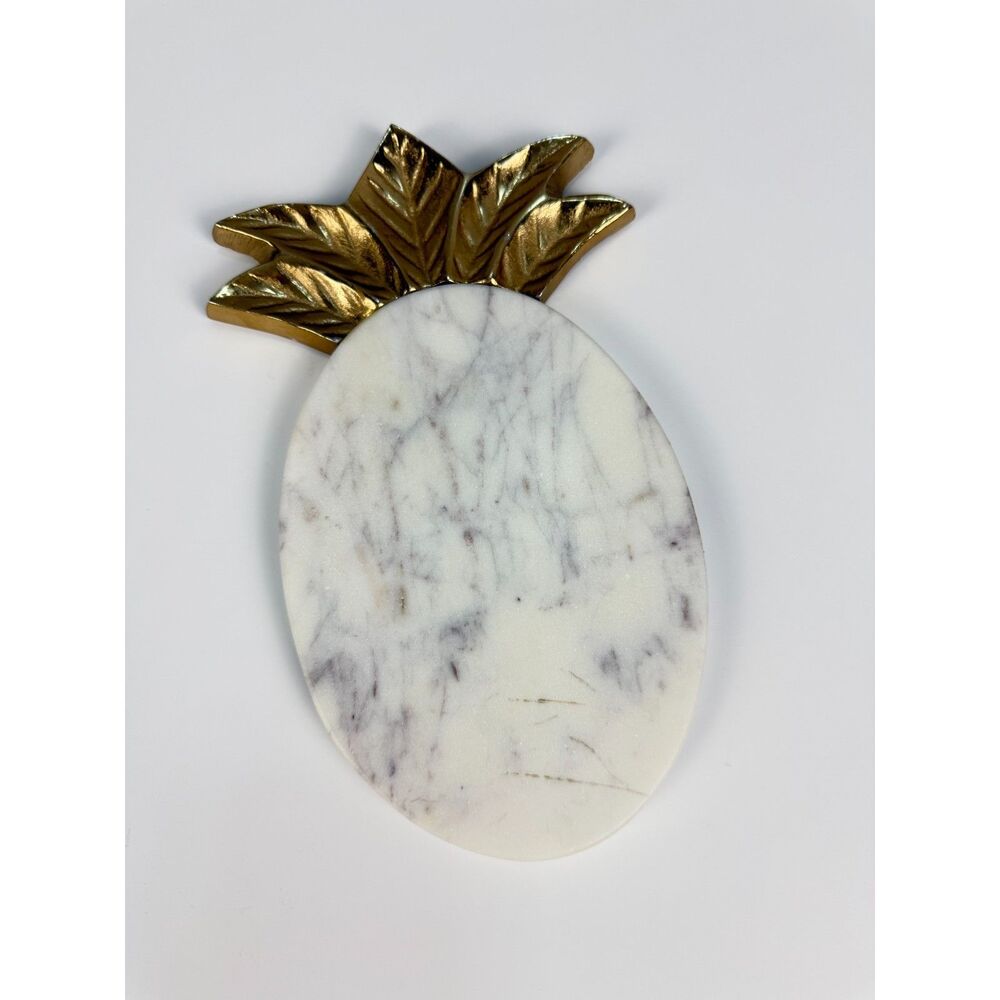 Ashland White Marble Gold Pineapple Serving Board 9.5” Hothouse